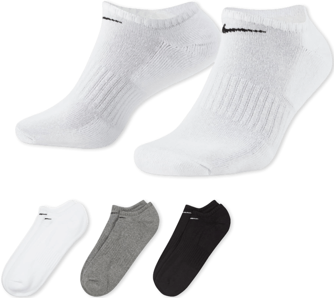 Nike Everyday Cushioned Training No-Show Socks (3 Pairs)