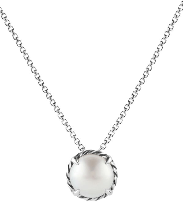 David Yurman Châtelaine® Pendant Necklace with Cultured Freshwater Pearl