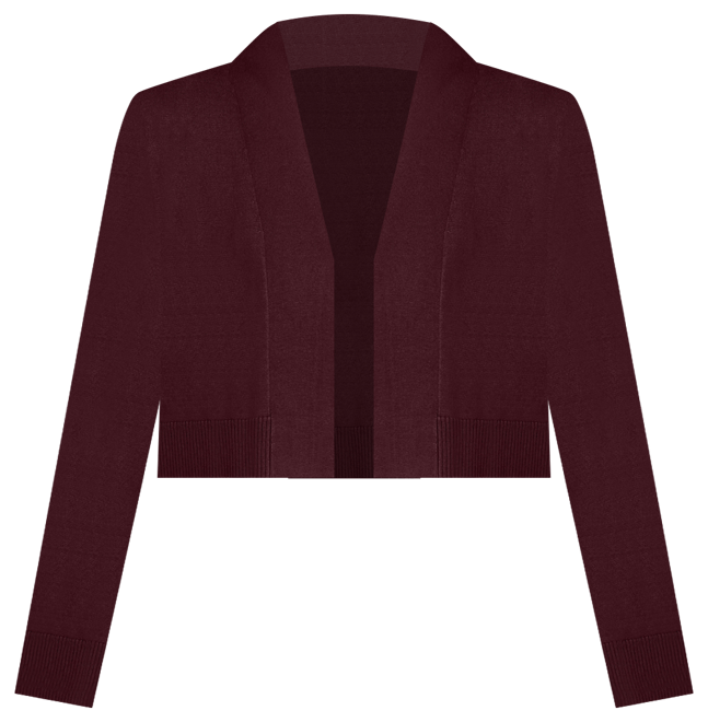 Women's Open-Front 3/4-Sleeve Knit Cropped Shrug