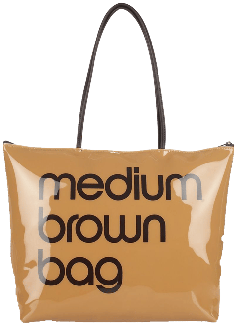 Bloomingdale s Zip Top Medium Brown Bag 100 Exclusive