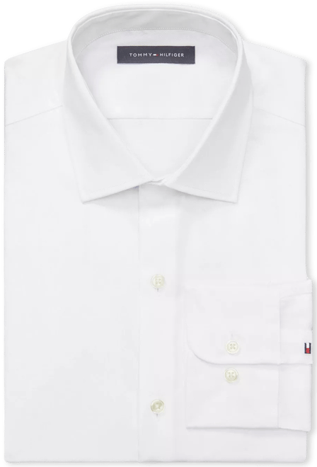 Macy's tommy hilfiger men's dress clearance shirts