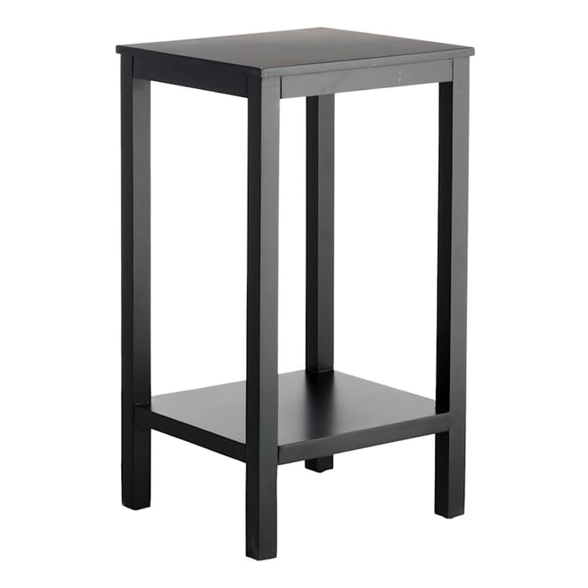 Black metal deals square side table