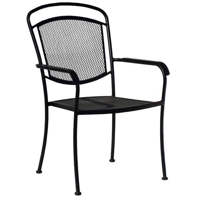 Black wrought store iron chairs