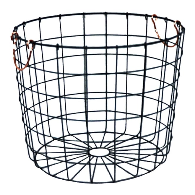 Large black wire basket for blankets new arrivals