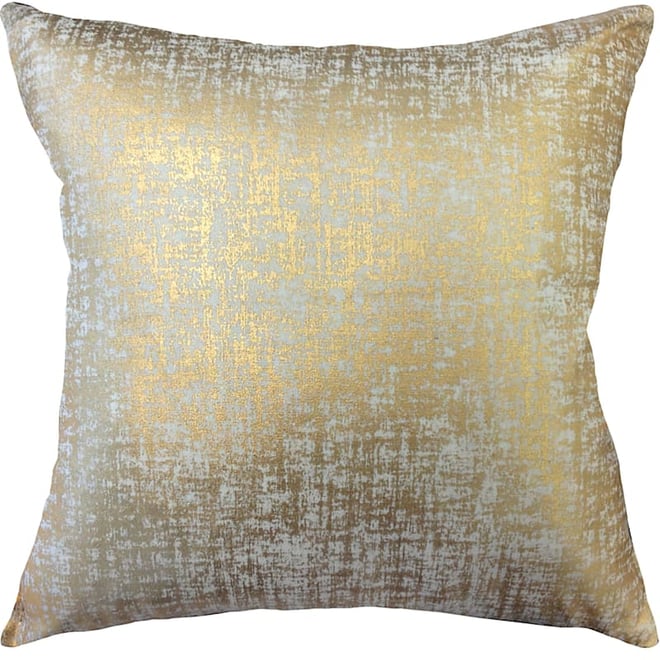 Gold and 2025 white throw