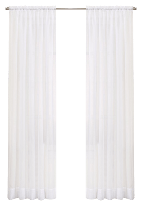 Bristol White Textured Blackout Grommet Curtain Panel, 84, Sold by at Home