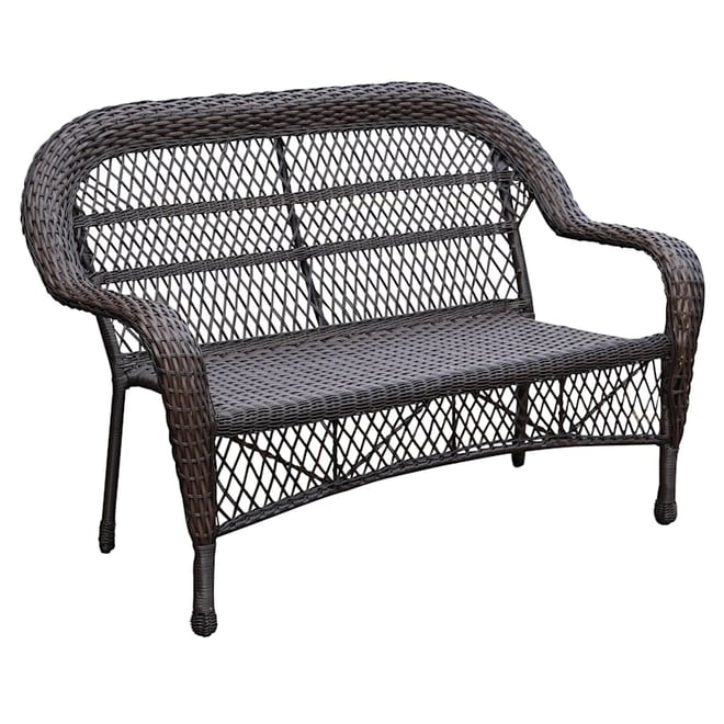 Black wicker settee new arrivals