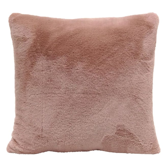 Blush pink clearance faux fur pillow