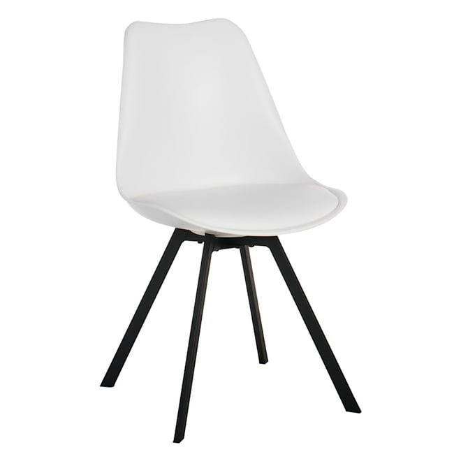 White plastic best sale dining chairs