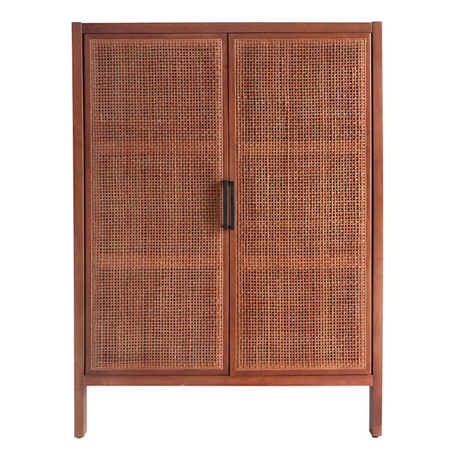 Wicker deals door cabinet