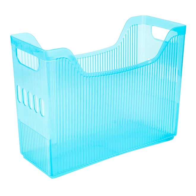 Hefty Smoke Blue Hi-Rise Storage Bin, 68l