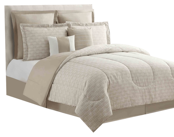 8-Piece Casey Gold Essential Comforter Set, King