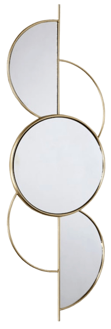 Found & Fable White & Gold Round Wall Mirror, 22