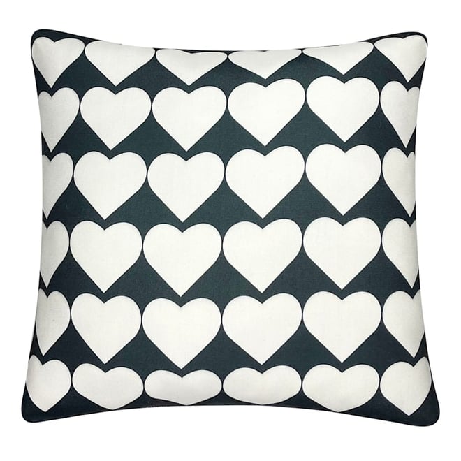 White 2024 heart cushion