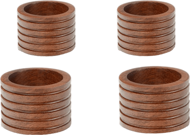 Unfinished wood hot sale napkin rings