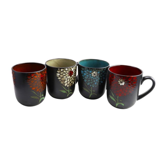 Gibson Home Beachcomber 4pc 16oz Stoneware Mug Set in Assorted Designs -  20587801