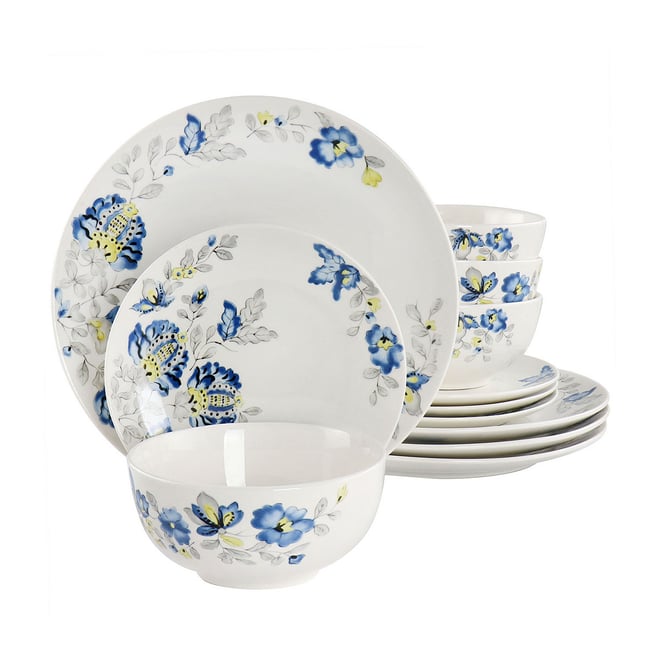 Corelle Boutique Dinnerware, Misty Leaves, 12 Piece - 12 piece