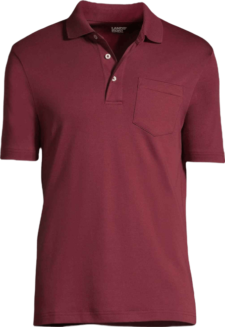 Men's Tall Short Sleeve Cotton Supima Polo Shirt with Pocket