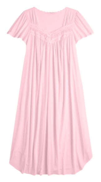 Plus Size Miss Elaine Essentials Short Tricot Nightgown