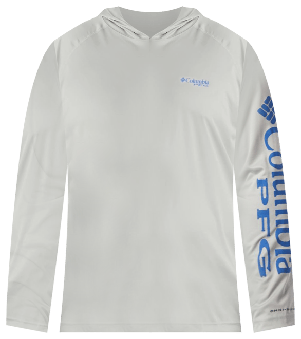 COLUMBIA PFG Mens Omni Shade Hooded Reflective Hiking Fishing Shirt - Small