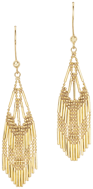 Bloomingdale's 14K Yellow Gold Beaded Dangle Earrings - 100