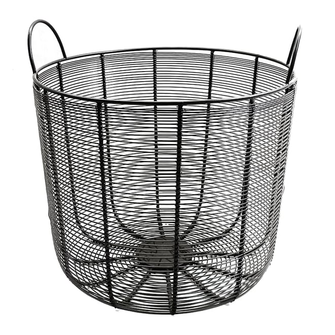 Small Metal Storage Basket - Black - Home All