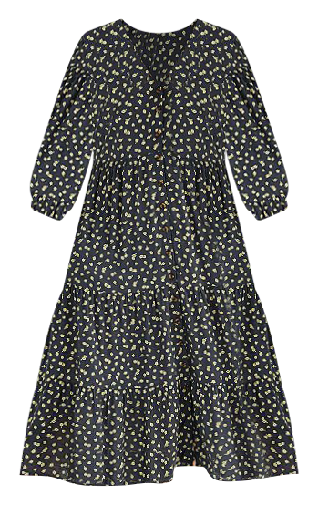 Women's Sonoma Goods For Life® 3/4 Sleeve Button Front Dress