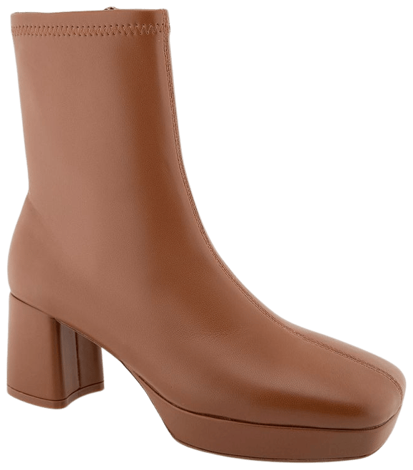 Women's faux clearance leather ankle boots