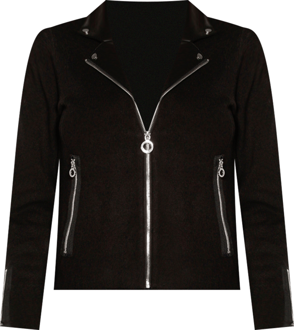 Black Label Women's Motorcycle Sweater Jacket