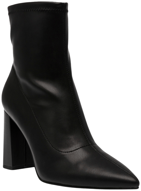 Pointed toe chunky heel cheap booties