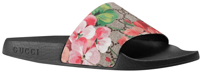 Gucci floral slides online size 8