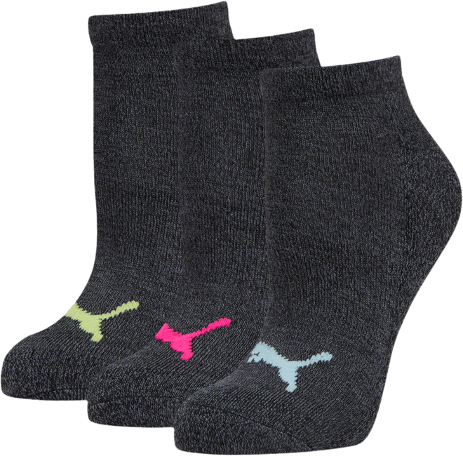 PUMA Women's Half-Terry Low Cut Socks (3 Pairs)