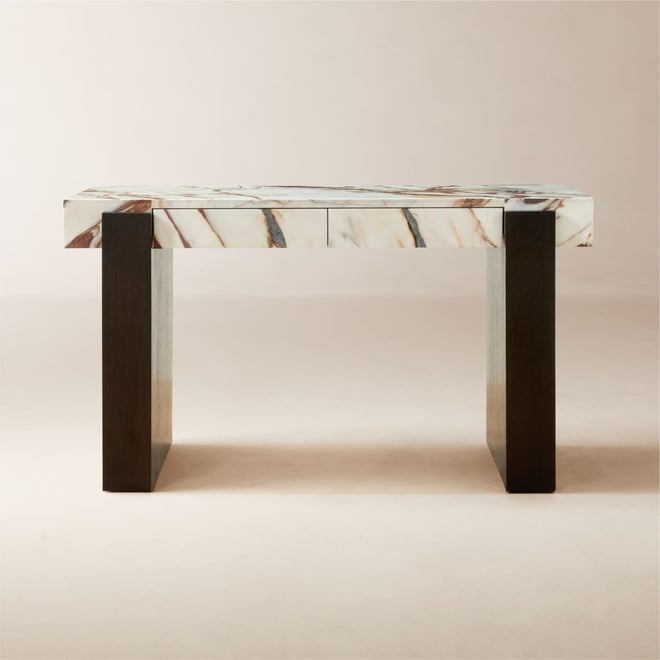 CB2 Custom Uplift Marble Desk