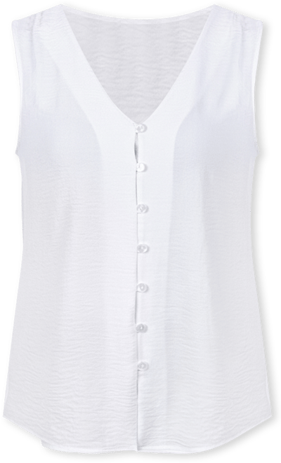 Petite Sleeveless Button-Front Blouse
