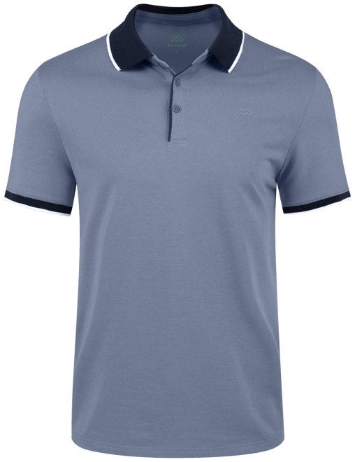 Men's Classic-Fit Cotton-Blend Pique Polo Shirt with Contrast Collar for Big & Tall