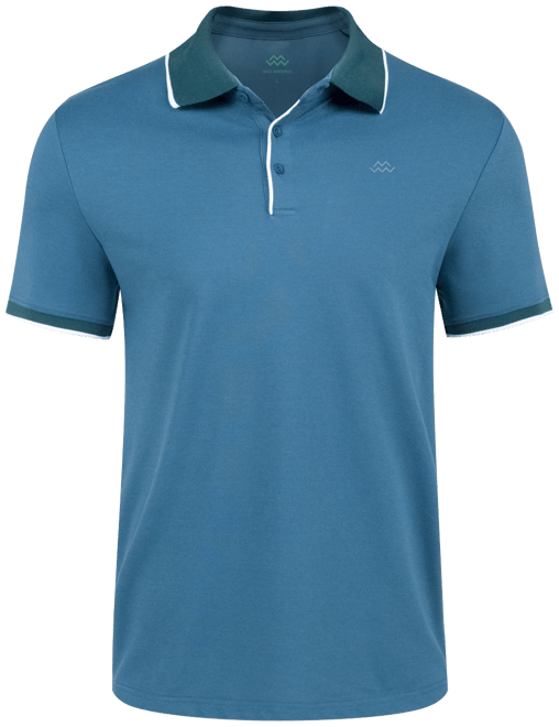Men's Classic-Fit Cotton-Blend Pique Polo Shirt with Contrast Collar for Big & Tall
