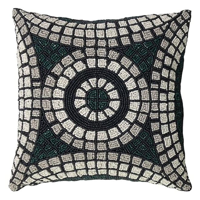 Silver beaded best sale throw pillow