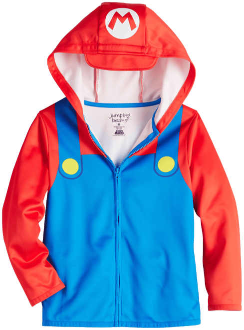 Mario hoodie zip outlet up