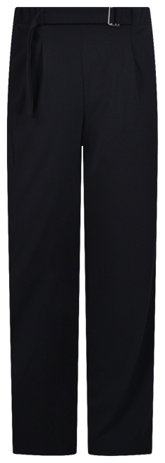 Petite Belted Scuba Crepe Pants