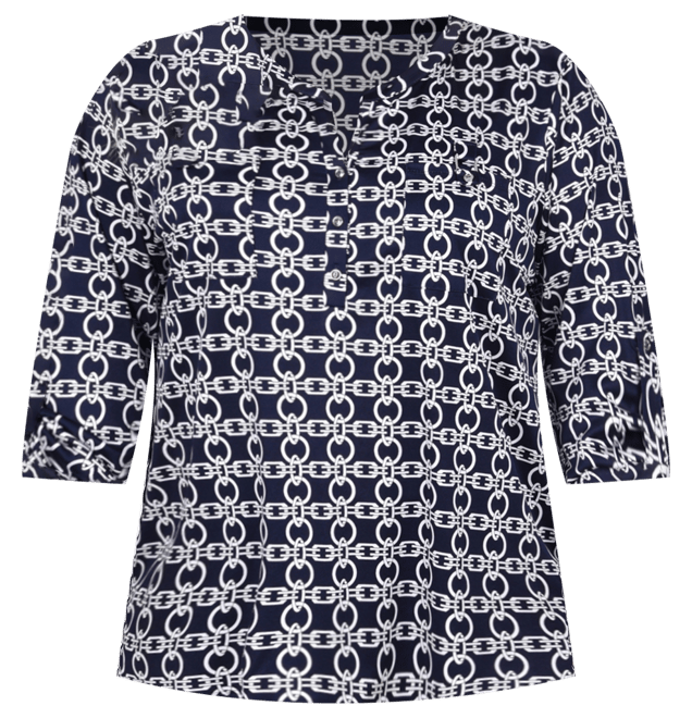 Plus Size Roll-Tab Sleeve Top