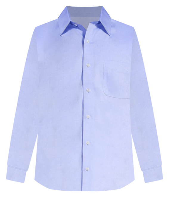 Men's Solid No Iron Supima Pinpoint Straight Collar Dress Shirt
