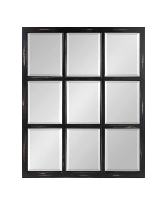 Hogan 9 Windowpane Wood Wall Mirror
