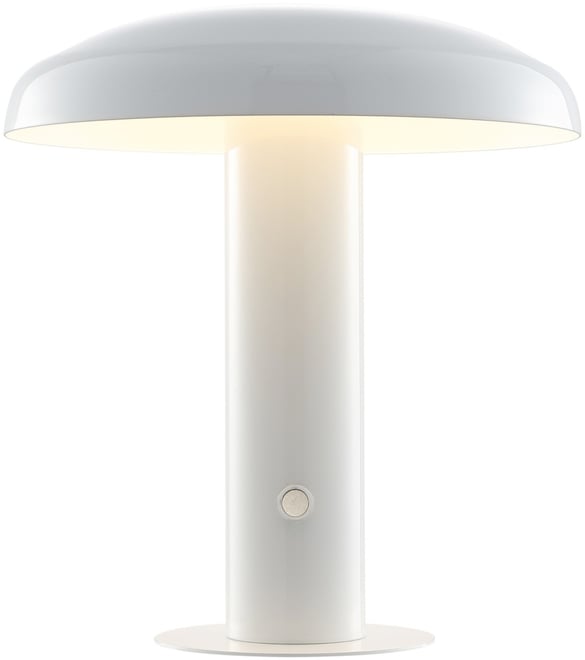 Suillius 11" Contemporary Bohemian Rechargeable, Cordless Iron Integrated Led Mushroom Table Lamp