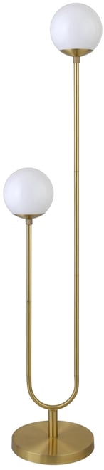 Dufrene 2-Light Floor Lamp with Glass Shades