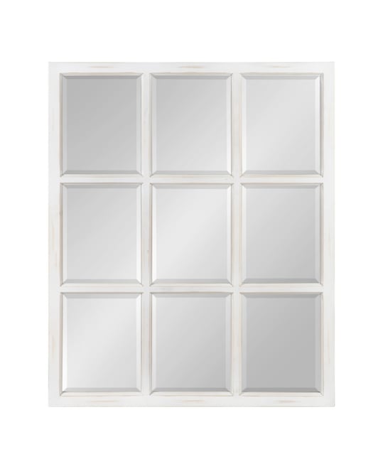 Hogan 9 Windowpane Wood Wall Mirror