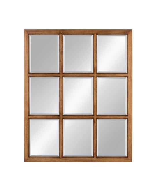Hogan 9 Windowpane Wood Wall Mirror