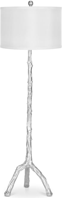 Branch Silver-Finish Floor Lamp
