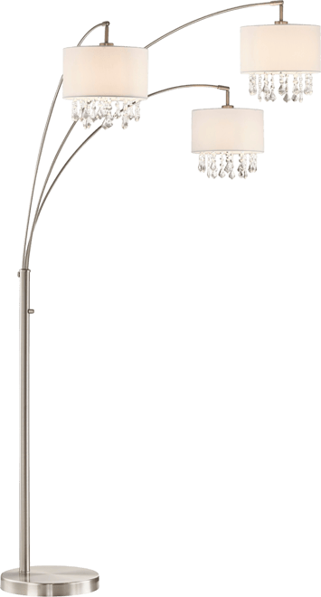 Lumiere Iv 80" Led Crystal Arched Floor Lamp with Dimmer