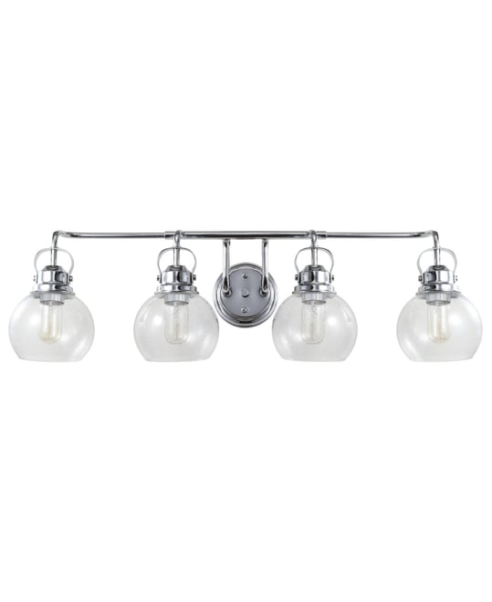 Shirley 4-Light Metal, Bubbled Glass Vanity Light