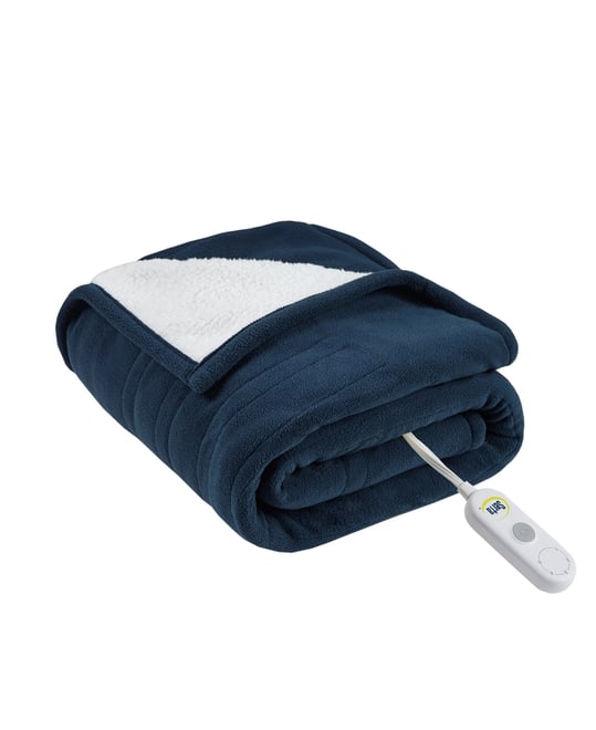 Serta Electric Reversible Fleece to Sherpa Throw Macy s